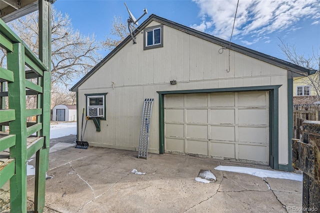 garage featuring cooling unit