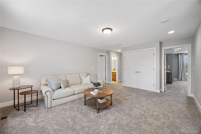 11674 Newton St, Westminster, CO 80031 - living area featuring carpet floors and recessed lighting