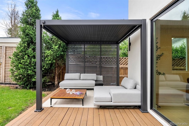 1518 S Columbine St, Denver, CO 80210 - wooden terrace featuring an outdoor living space