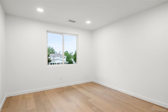 1518 S Columbine St, Denver, CO 80210 - spare room with light wood-style floors, baseboards, and recessed lighting