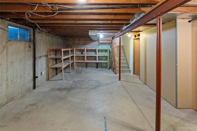 3458 S Norfolk Way, Aurora, CO 80013 - unfinished below grade area featuring stairway
