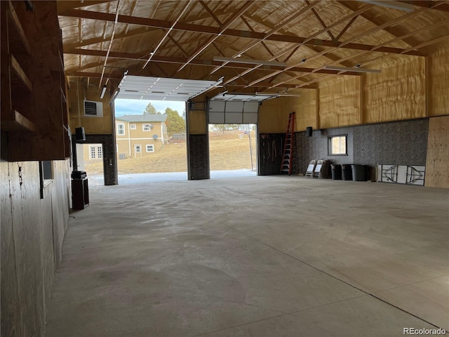 garage featuring visible vents