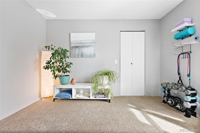 209 Wright St Unit 204, Lakewood, CO 80228 - living area with carpet and a textured ceiling