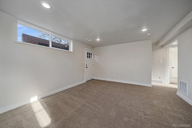 view of carpeted empty room