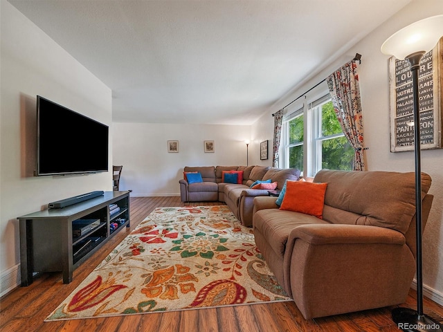 11399 Kendall St, Westminster, CO 80020 - living area with wood finished floors and baseboards