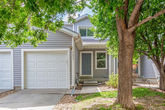 view of front of home featuring a garage