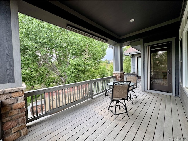 7003 S Irvington Ct, Aurora, CO 80016 - view of wooden terrace