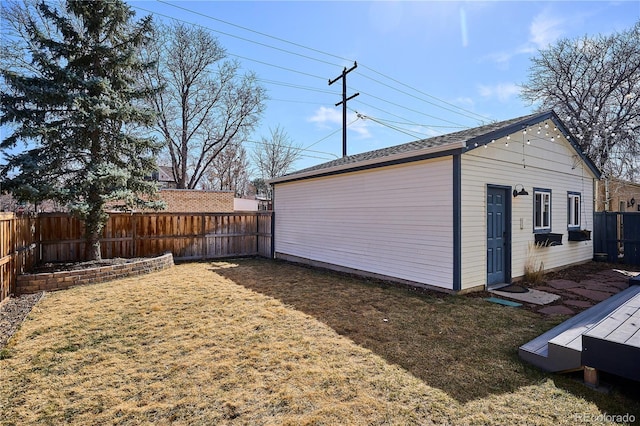 garage featuring fence