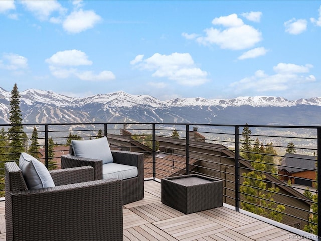 436 N Fuller Placer Rd, Breckenridge, CO 80424 - wooden deck with a mountain view