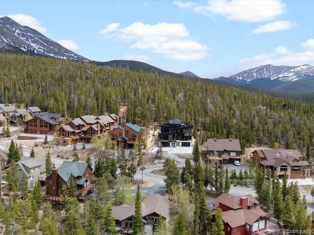 436 N Fuller Placer Rd, Breckenridge, CO 80424 - mountain view featuring a heavily wooded area and nearby suburban area