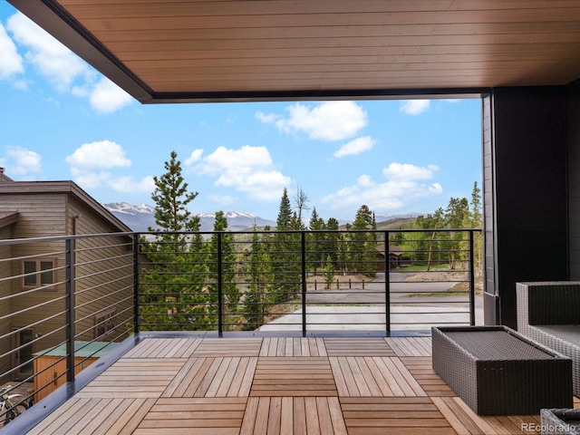 436 N Fuller Placer Rd, Breckenridge, CO 80424 - wooden deck with a mountain view