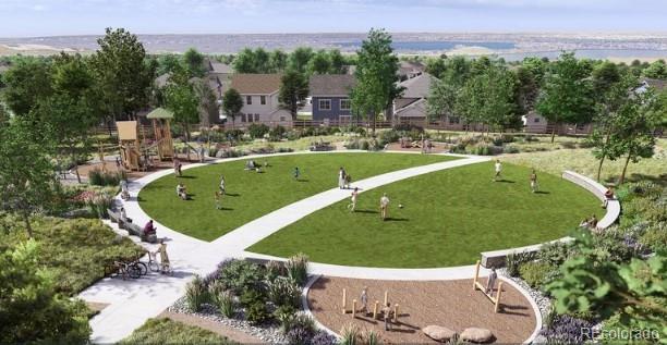 16488 W 92nd Pl, Arvada, CO 80007 - view of property's community with a lawn and a residential view