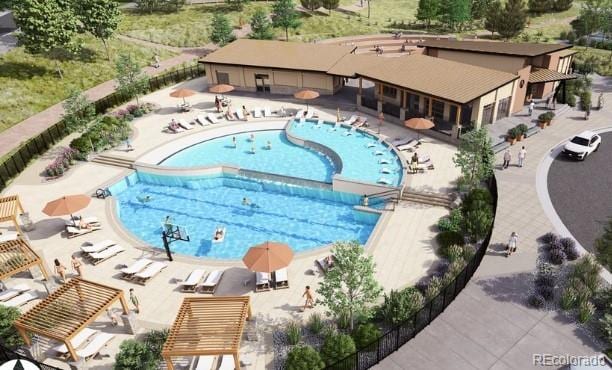 16488 W 92nd Pl, Arvada, CO 80007 - community pool with a patio