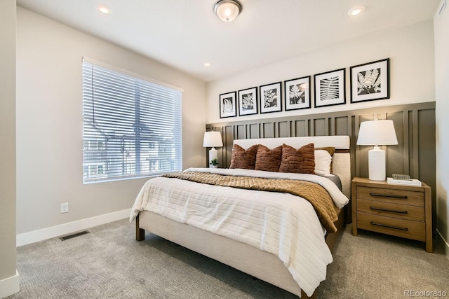 view of carpeted bedroom