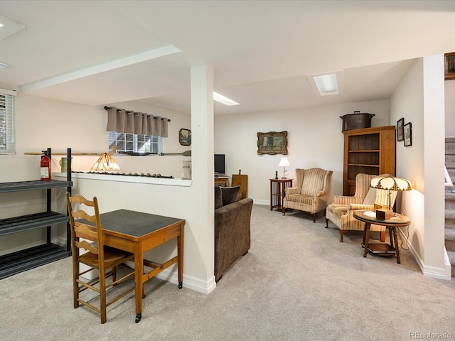 5006 S Nelson St Unit B, Littleton, CO 80127 - interior space featuring carpet flooring, baseboards, and stairway