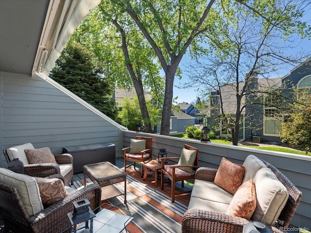 5006 S Nelson St Unit B, Littleton, CO 80127 - wooden terrace with an outdoor hangout area