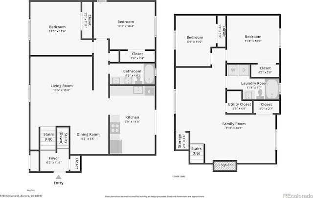 1733 S Nucla St, Aurora, CO 80017 - view of property floor plan