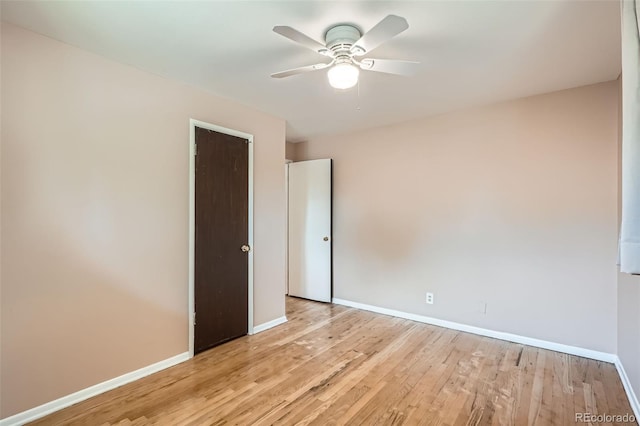 2692 S Osceola St, Denver, CO 80219 - spare room featuring ceiling fan and light wood finished floors