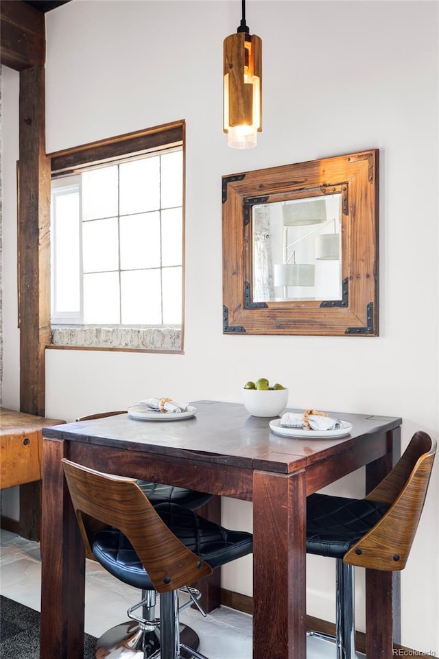 view of dining area
