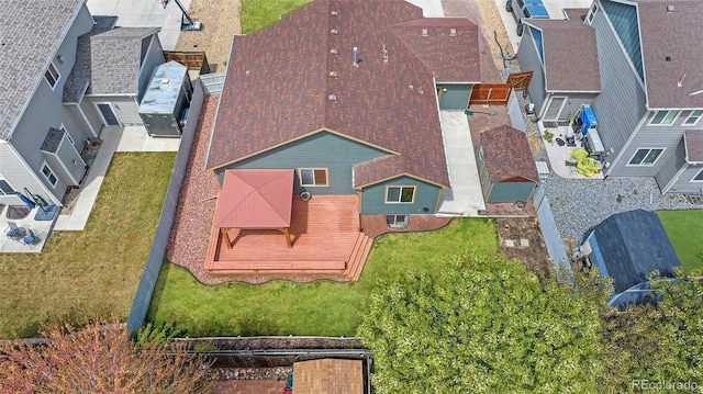 birds eye view of property featuring a residential view