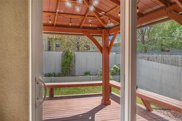 exterior space featuring fence