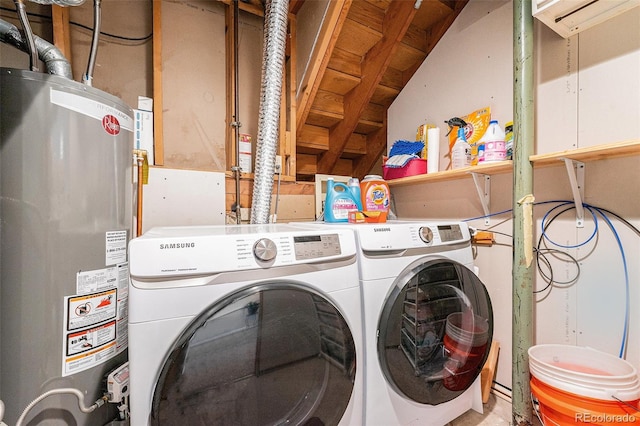 19523 E Buchanan Pl, Aurora, CO 80011 - laundry area featuring gas water heater and independent washer and dryer