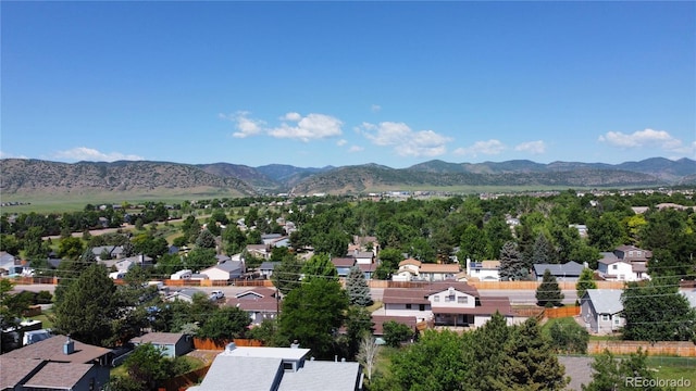 8644 S Brentwood St, Littleton, CO 80128 - aerial view of residential area with mountains