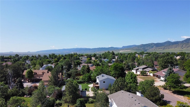 8644 S Brentwood St, Littleton, CO 80128 - aerial perspective of suburban area featuring a mountain backdrop