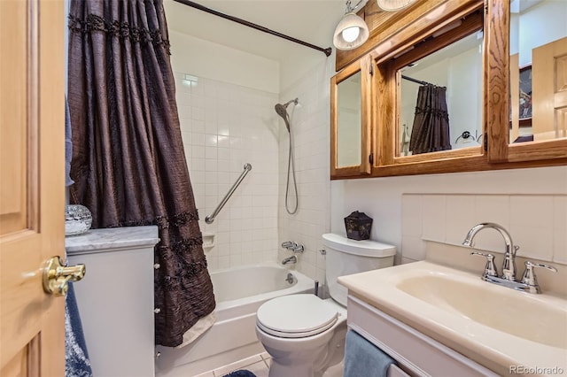 8644 S Brentwood St, Littleton, CO 80128 - full bathroom with vanity and shower / bathtub combination with curtain