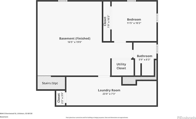 8644 S Brentwood St, Littleton, CO 80128 - view of floor plan / room layout