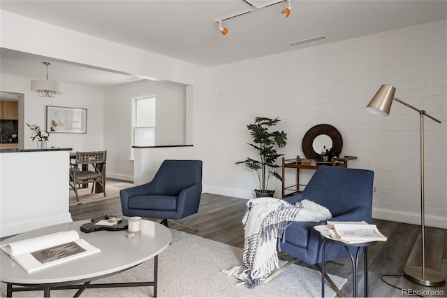 420 S Marion Pkwy Unit 203, Denver, CO 80209 - living area with wood finished floors and an office area