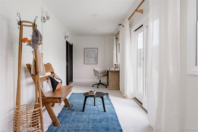 420 S Marion Pkwy Unit 203, Denver, CO 80209 - hallway featuring light colored carpet