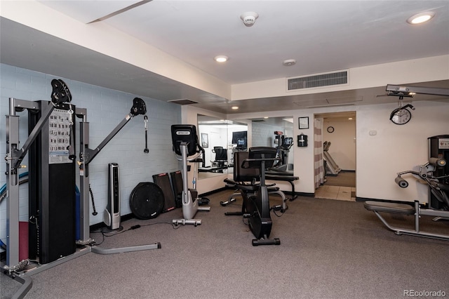 420 S Marion Pkwy Unit 203, Denver, CO 80209 - gym featuring recessed lighting