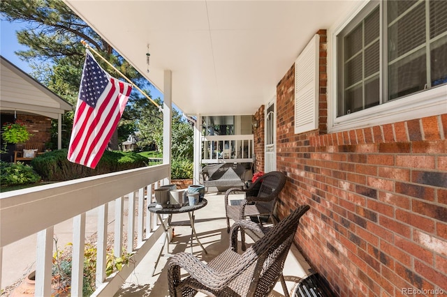 balcony with a porch