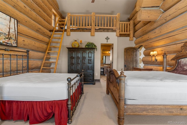 unfurnished bedroom featuring light colored carpet