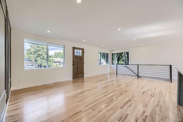 interior space with light wood-type flooring