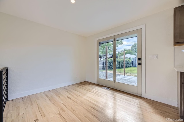 interior space featuring light hardwood / wood-style flooring