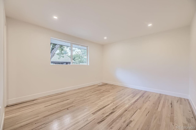 empty room featuring light hardwood / wood-style flooring