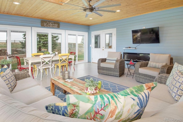 interior space with french doors