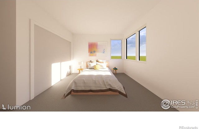 unfurnished bedroom with carpet flooring