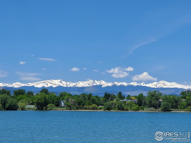 property view of water featuring a mountain view