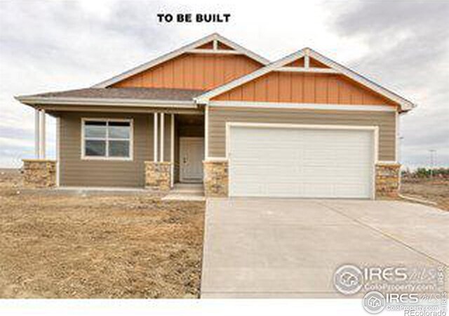 craftsman inspired home featuring a garage