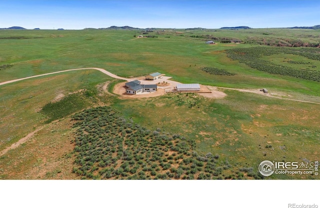 drone / aerial view featuring a rural view