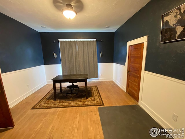 office area featuring light wood-type flooring