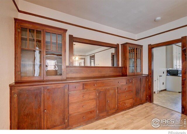 kitchen with light tile floors