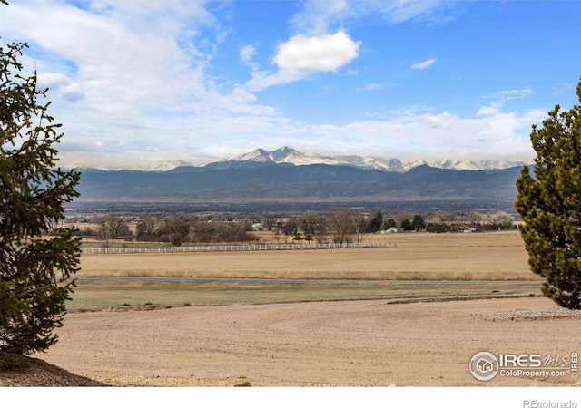 mountain view with a rural view