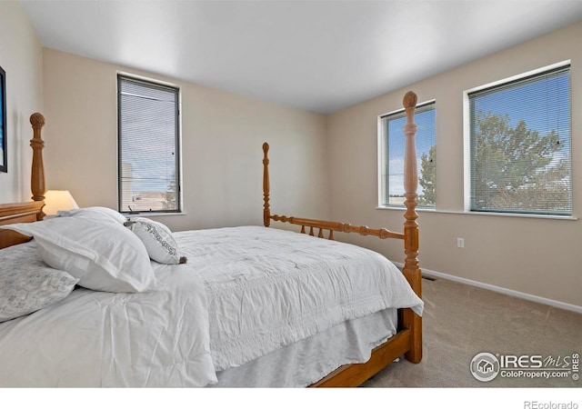 view of carpeted bedroom