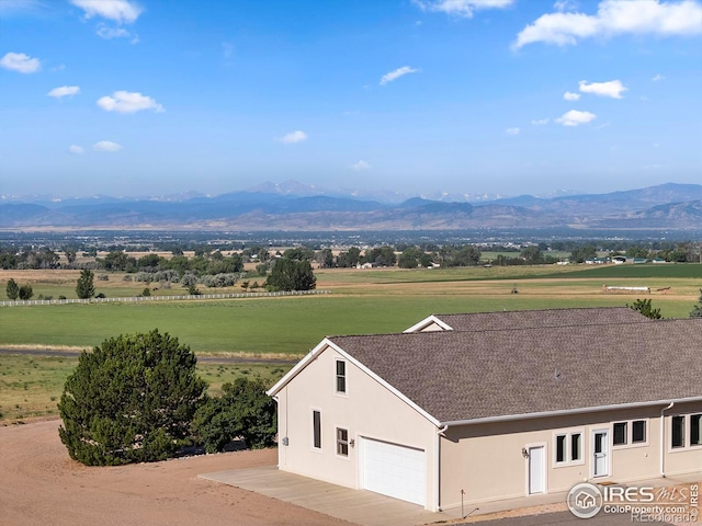 mountain view with a rural view