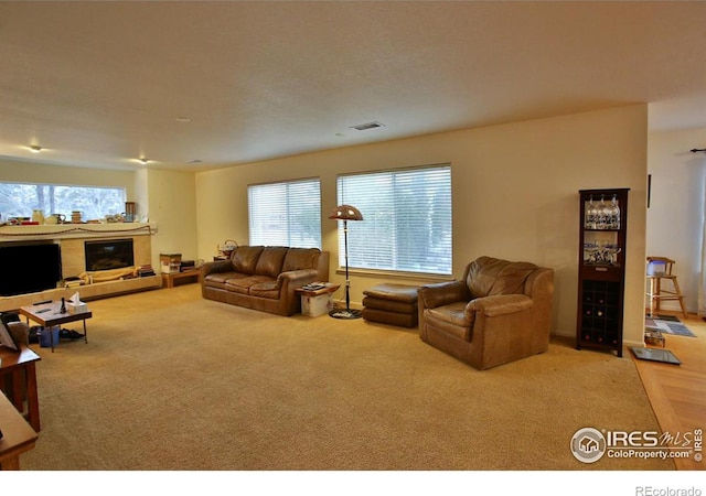 view of carpeted living room