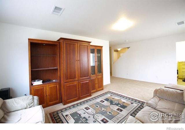 view of carpeted living room